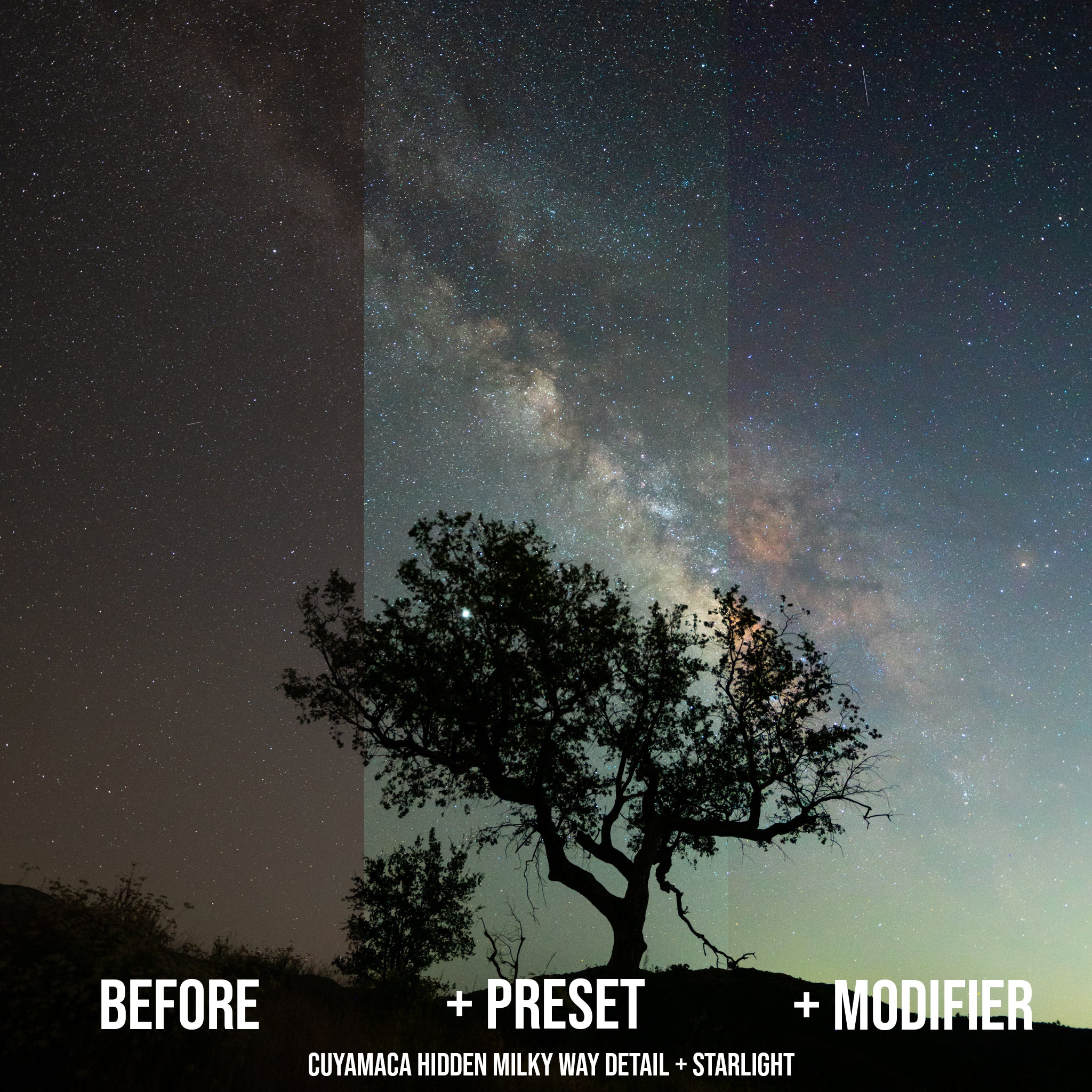 Astrophotography Presets for Lightroom BUNDLE - Starlight & Galactic Preset Collections + Exclusive Brushes + Comet Preset Bonus
