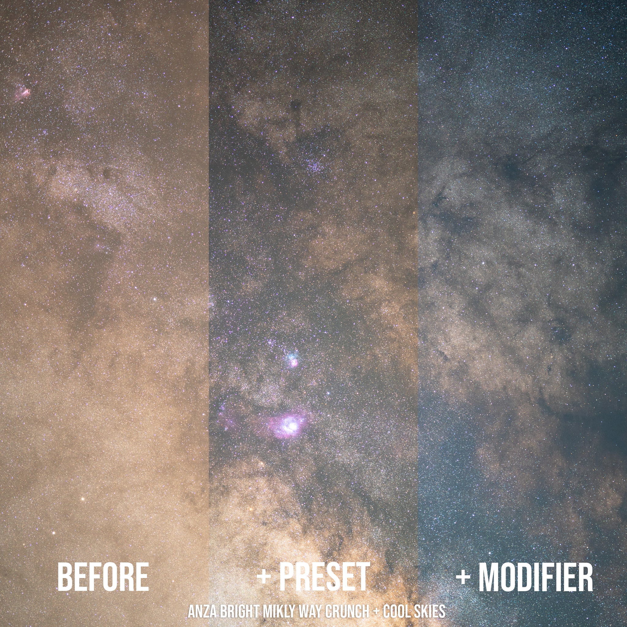 Astrophotography Presets for Lightroom BUNDLE - Starlight & Galactic Preset Collections + Exclusive Brushes + Comet Preset Bonus